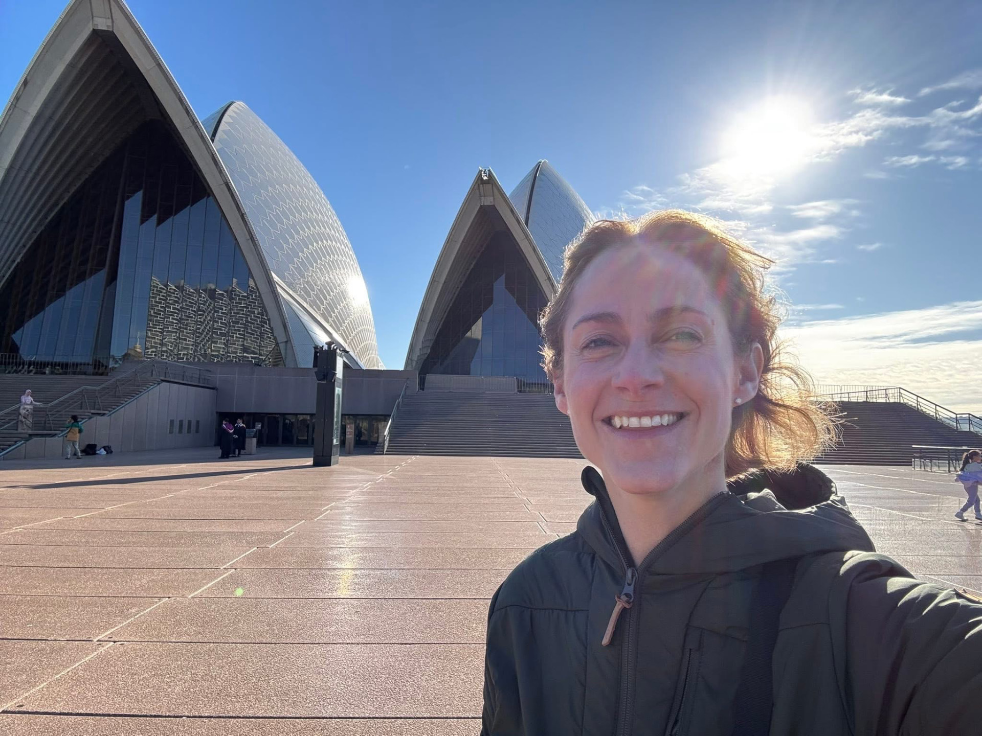 Erina Goldwasser outside the Sydney Opera House