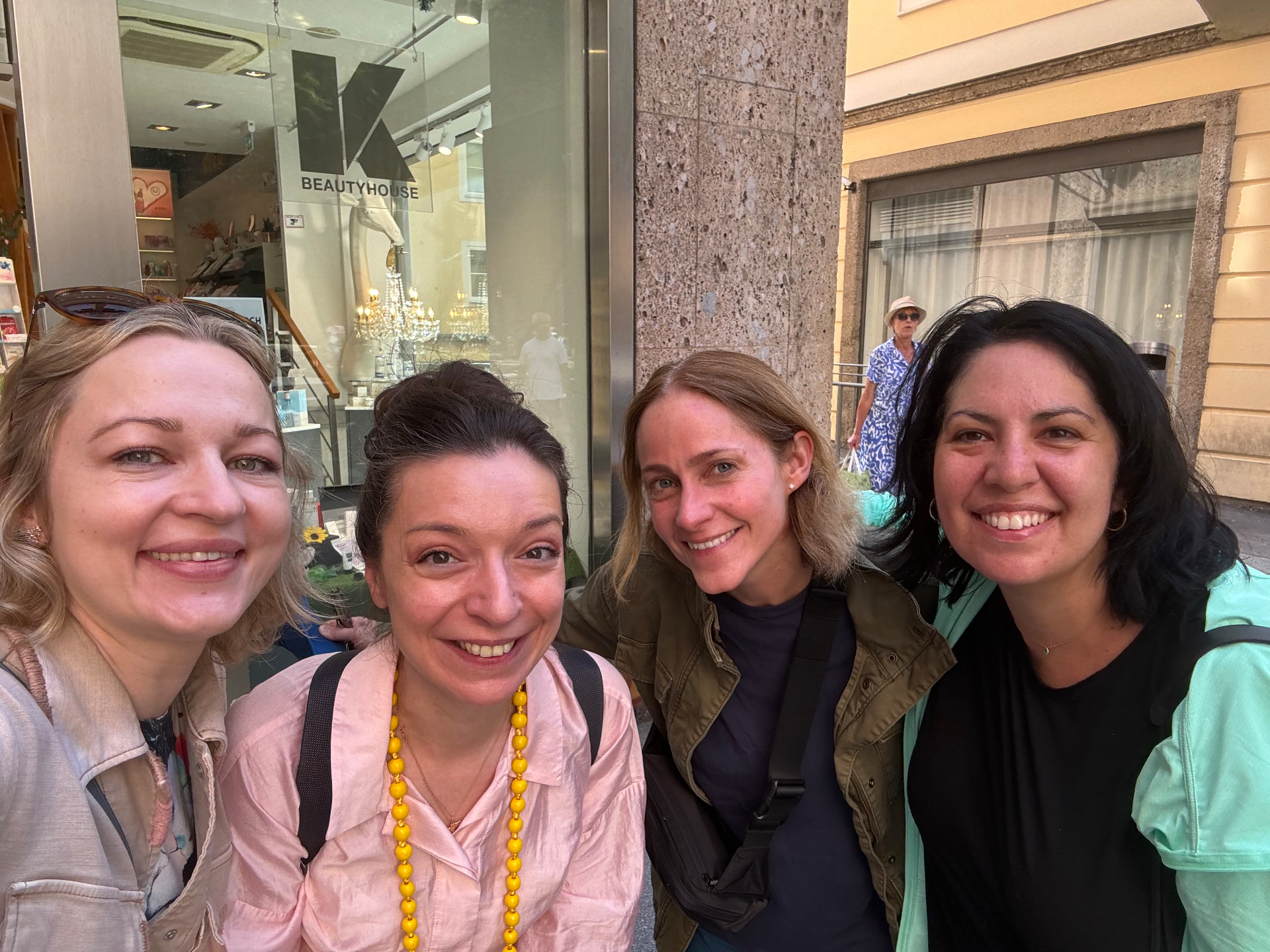 Erina Goldwasser with colleagues on tour in Europe