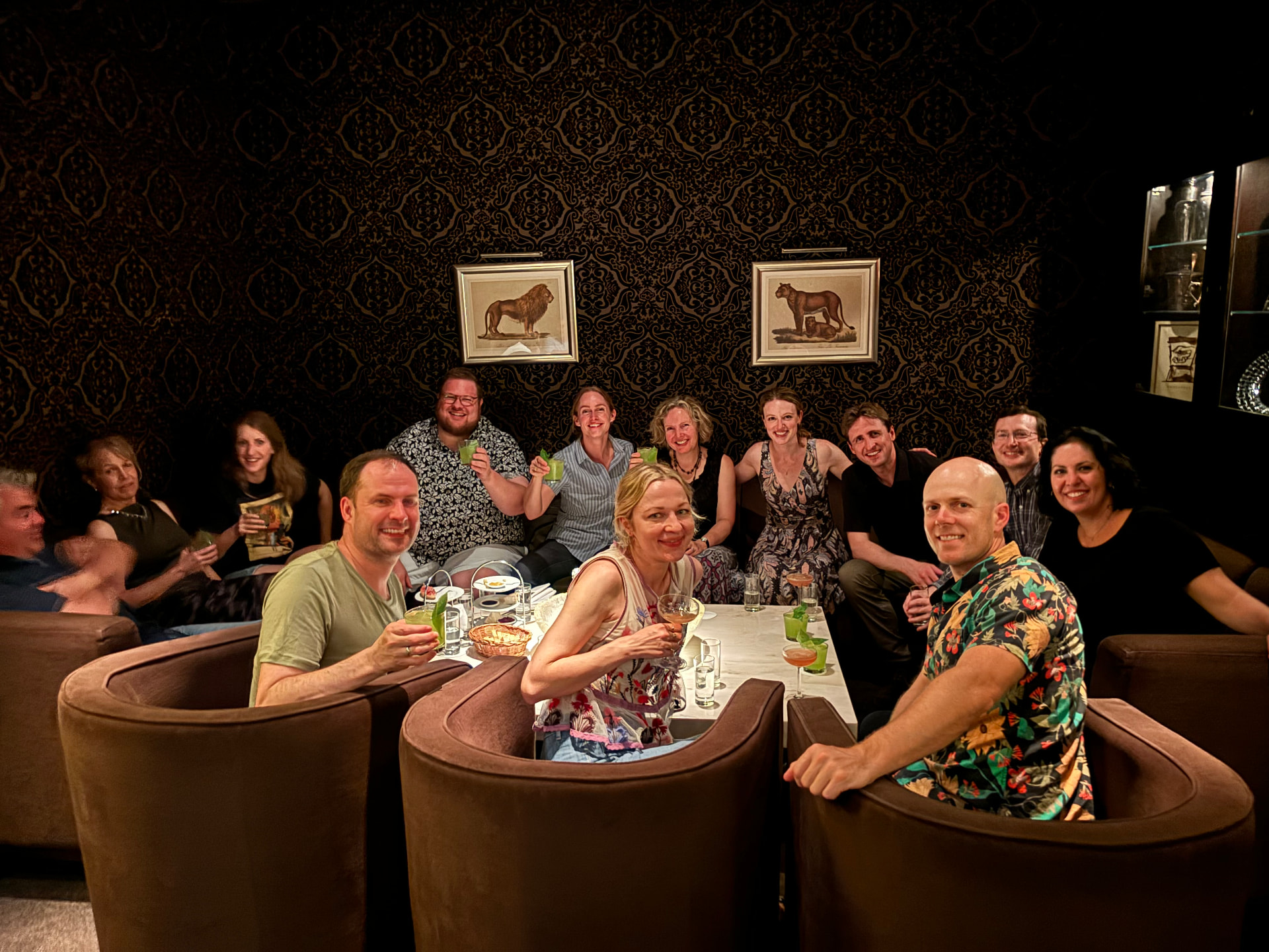 Erina Goldwasser celebrating with colleagues after a concert